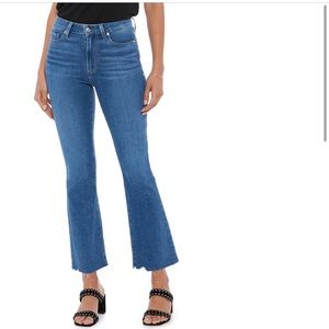 Paige Claudine Raw Hem Ankle Flare Jeans (Bay)